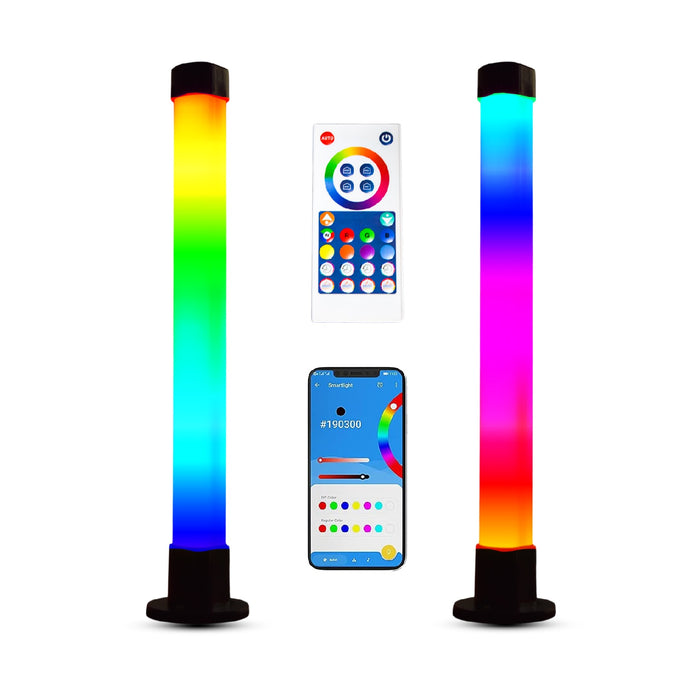 2 Barras Led De Luz Ambiente Multicolores Tv Sonidos Ritmica Con App Rgb Decoracion