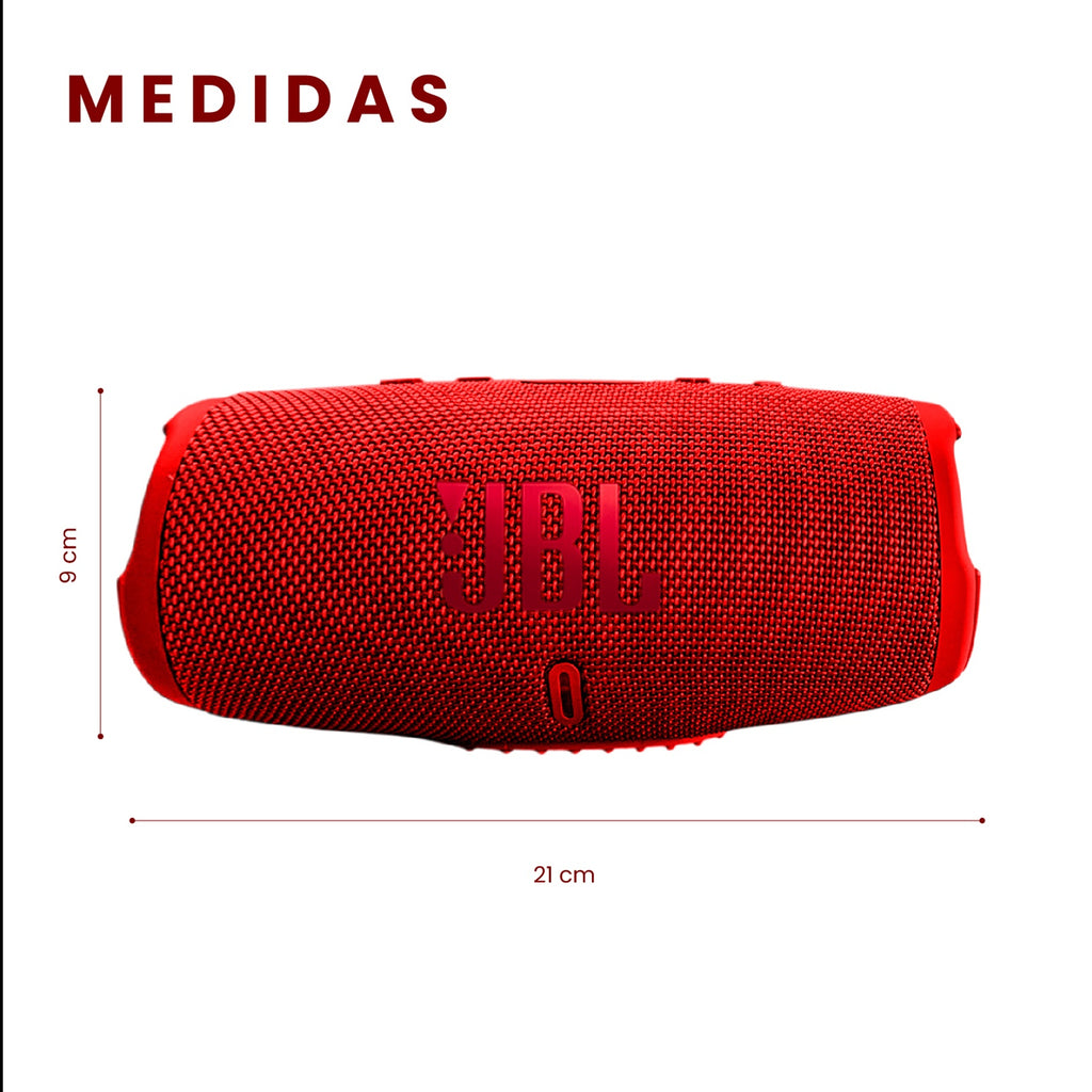 Parlante Jbl Charge 5 Replica 1.1 - Sonido Potente, Bluetooth, Portatil Rojo