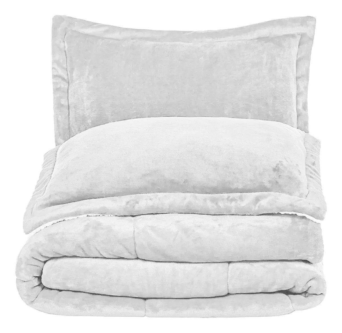 Cubrelecho Plumon Termico Doble Cara Con Funda De Almohadas Para Cama Doble Inn Home