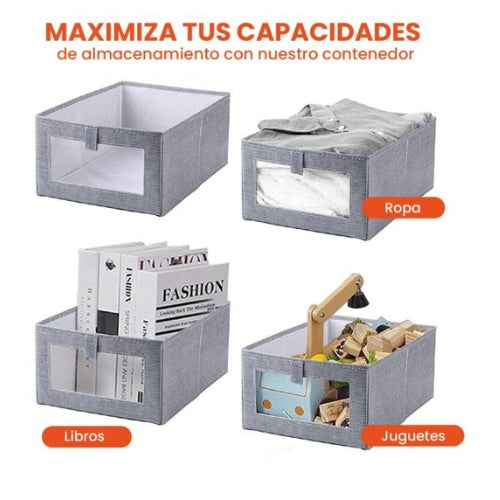Set X3 Organizador De Closet Para Ropa Caja Almacenamiento