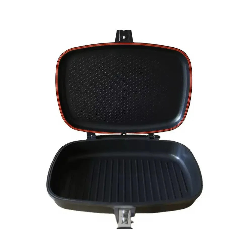 Sarten Doble Parrilla 32 Cm Antiadherente Dual Grill Dessini Italiano Con Repuesto Caucho