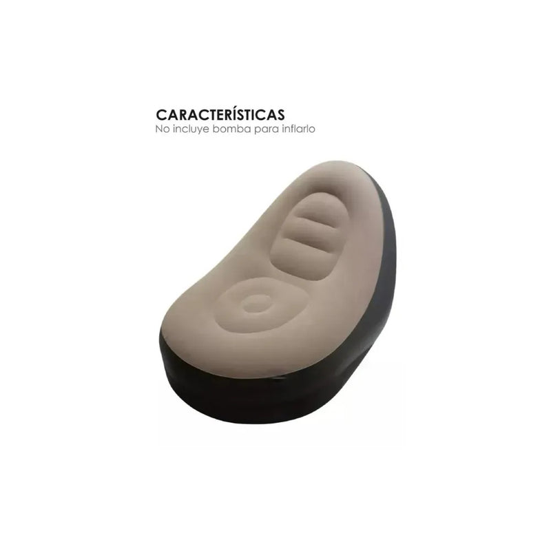 Sofa Inflable Para Hogar Descanso Comodo Reposa Pies