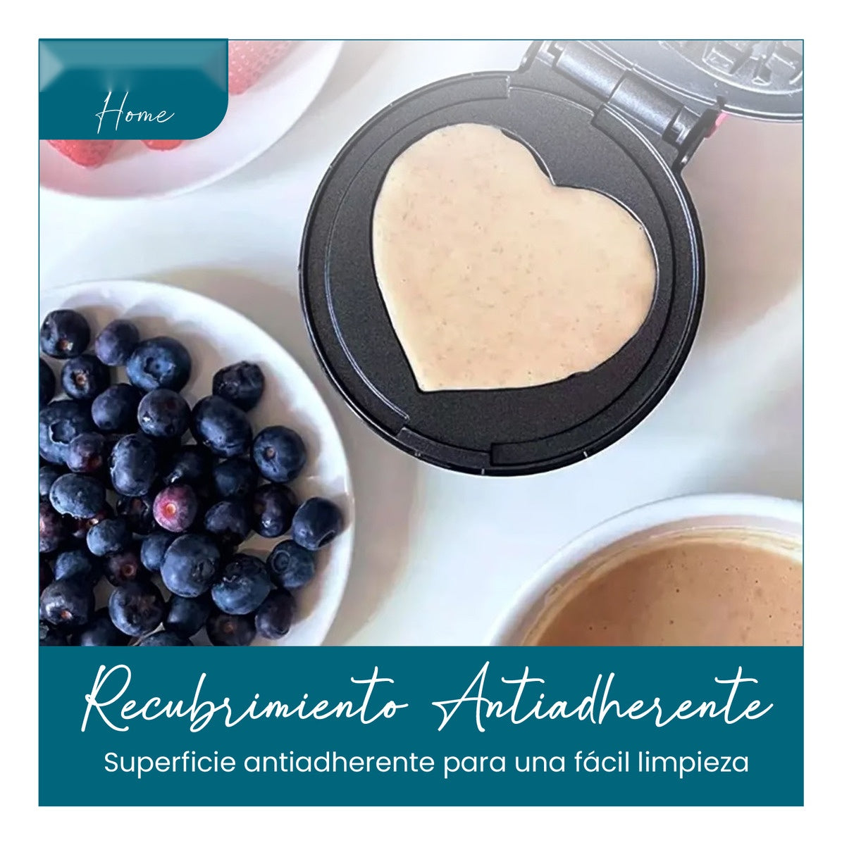 Mini Waflera Diseno De Corazon Electrica 350W Innovo Home