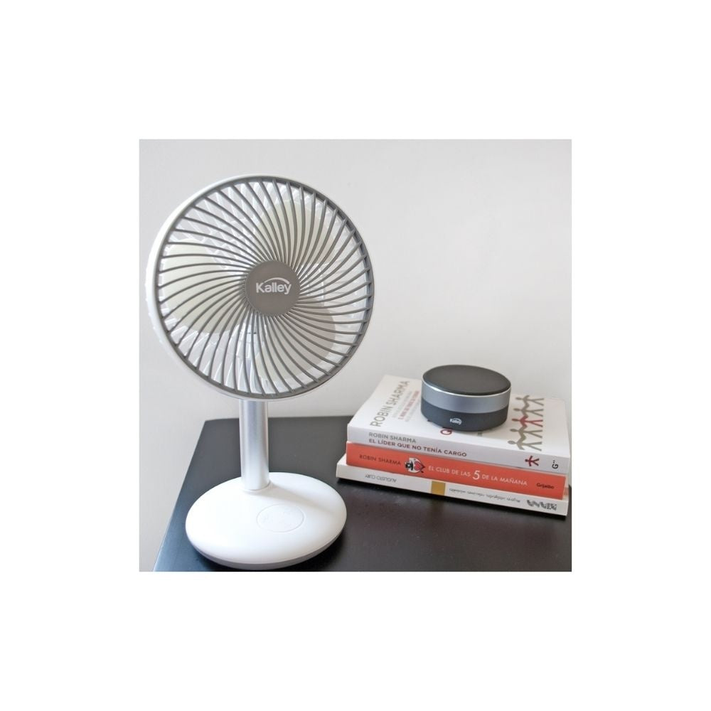 Ventilador Kalley De Mesa 5W 3 Velocidades Silencioso Portatil Usb