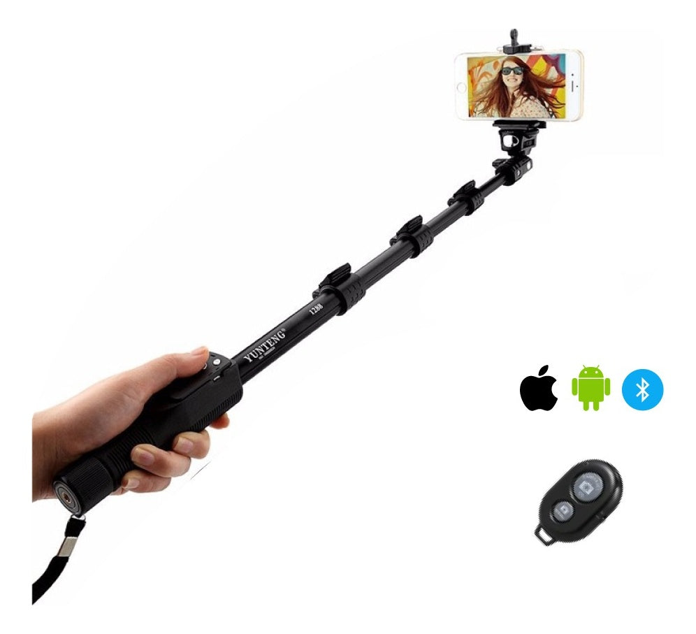 Palo Selfie Extra Largo 125 Cm Ajustable Con Bluetooth