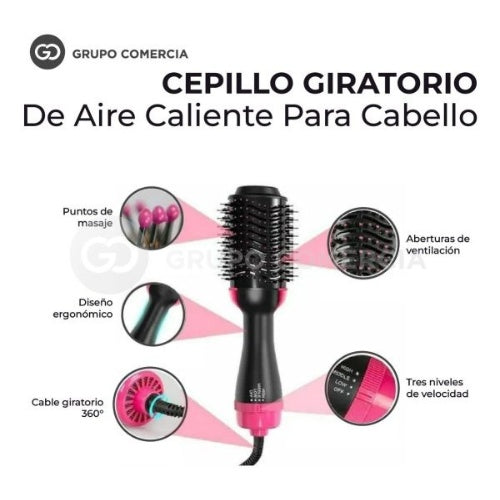 Cepillo Giratorio De Aire Caliente Para Cabello One - Step