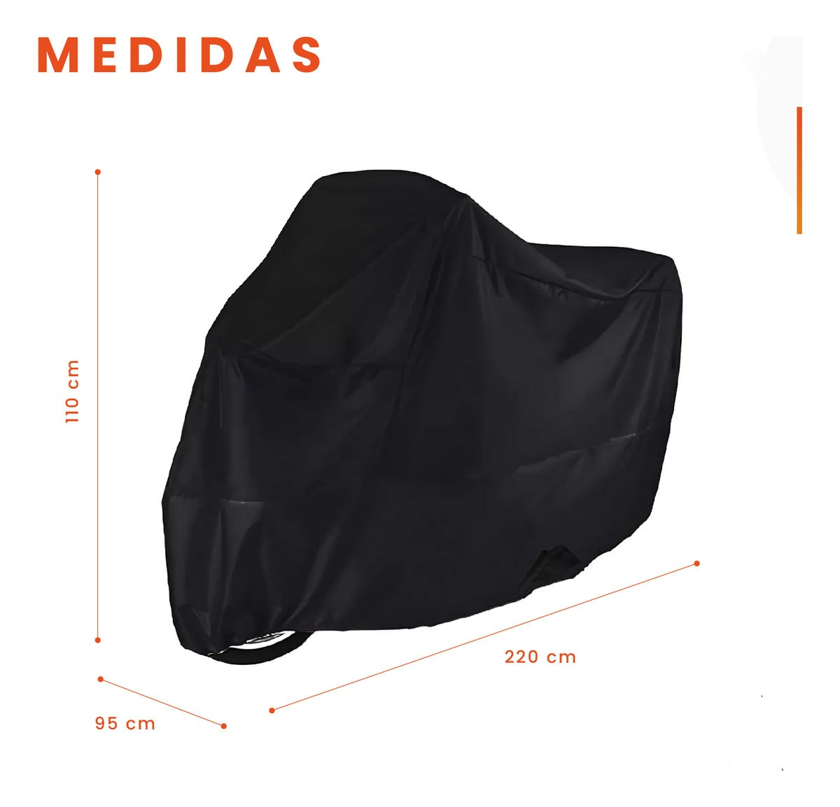 Carpa Funda Protectora Para Moto Lluvia Rayos Uv Impermeable Con Estuche Innovo