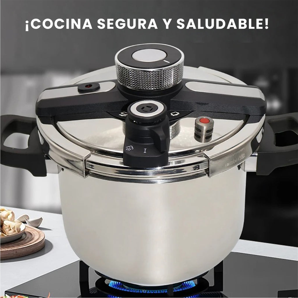 Olla A Presion 7 Litros Nobel Home Acero Quirurgico Alta Calidad Premium