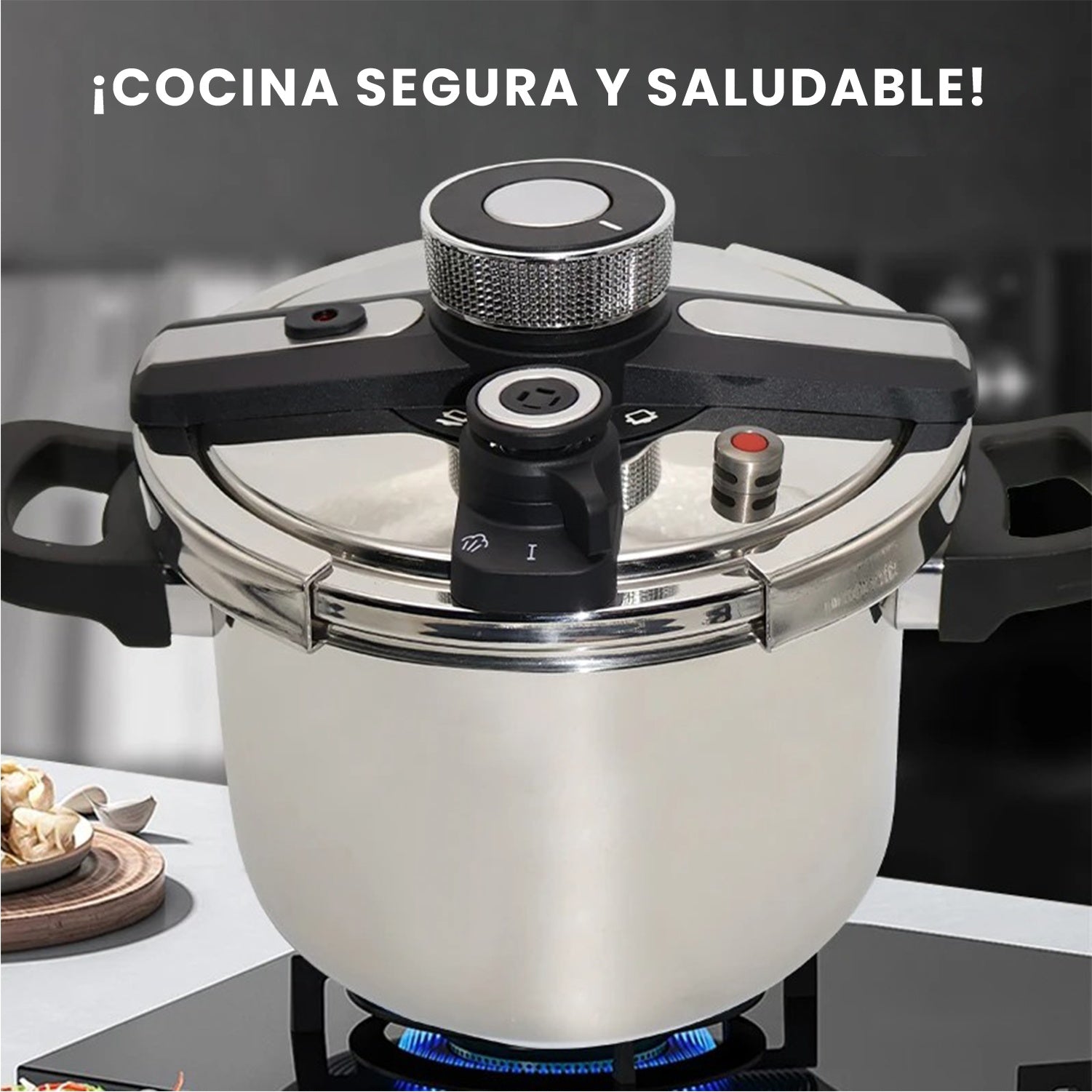 Olla A Presion 7 Litros Nobel Home Acero Quirurgico Alta Calidad Premium