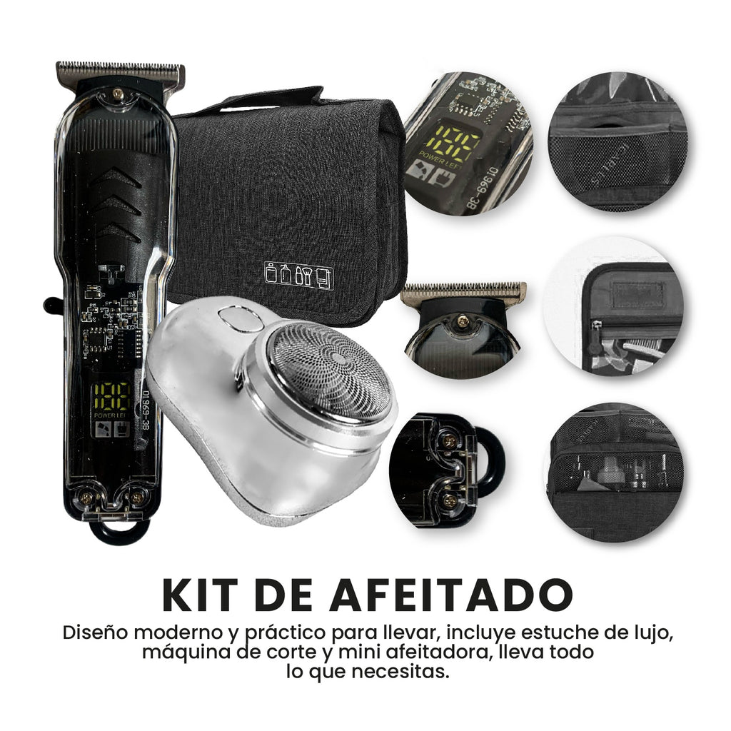 Afeitadora Electrica Inalambrica + Mini Shaver De Regalo + Estuche De Viaje