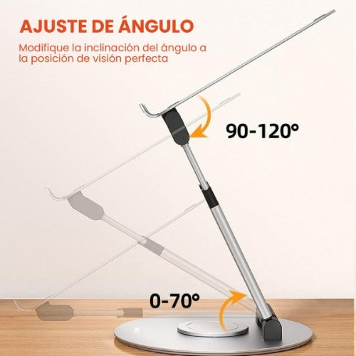 Soporte Base Laptop Profesional Ergonomica Ajustable Giratoria