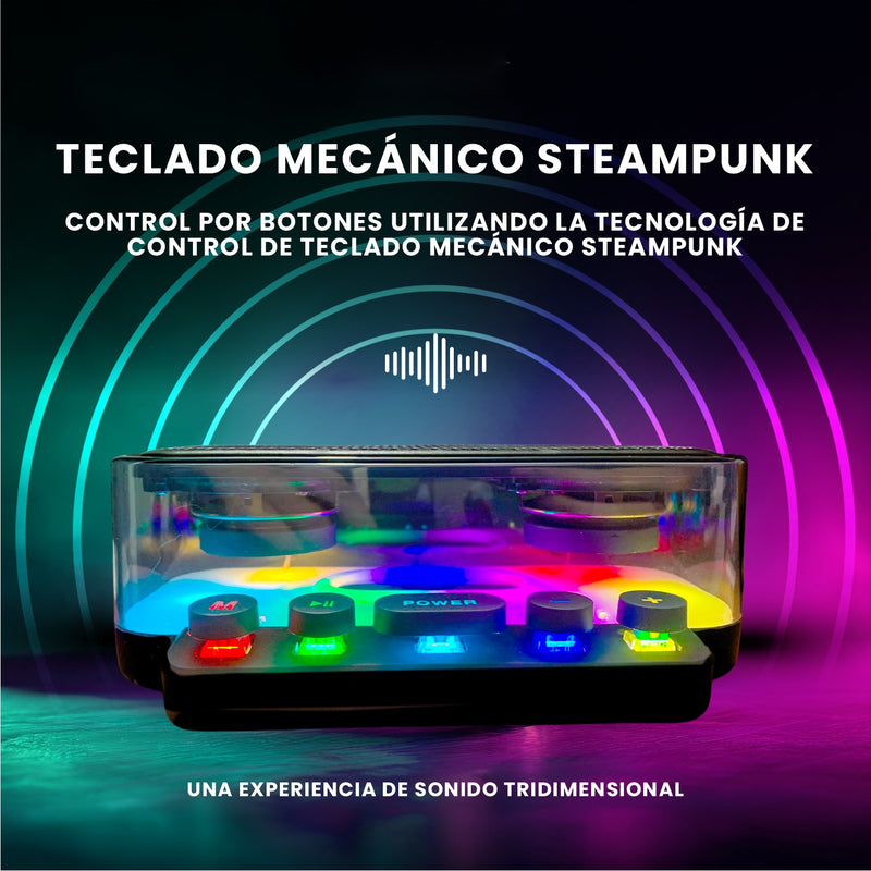 Parlante Bluetooth Alta Fidelidad Rgb Mp3 Usb Fm | Sonido Envolvente | Diseno Futurista
