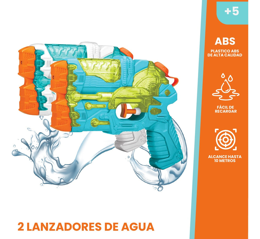 Pistolas De Agua Juguete Para Ninos X2 Water Warriors