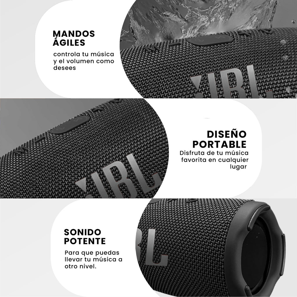 Parlante Jbl Charge 5 Replica 1.1 - Sonido Potente, Bluetooth, Portatil Negro