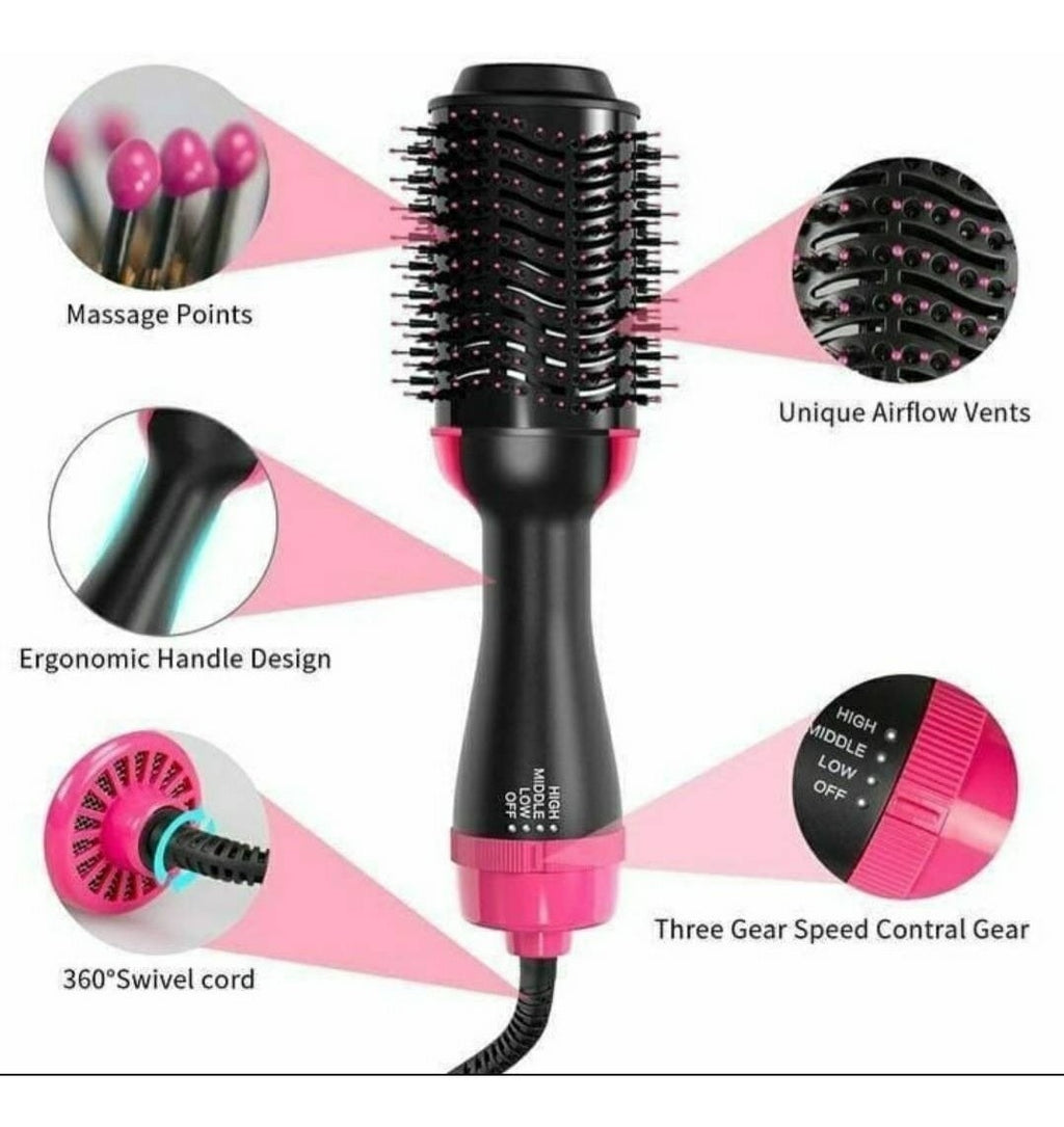 Duo Plancha Ondas De Sirena + Cepillo Secador Profesional