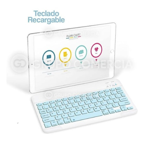 Teclado Con Mouse Slim Para Computador Portatil Bluetooth