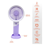 Mini Ventilador Recargable Soporte De Celular 3 Velocidades