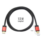 Cable Hdtv/Hdmi 4K / 2K Alta Definicion De 1.5 Metros