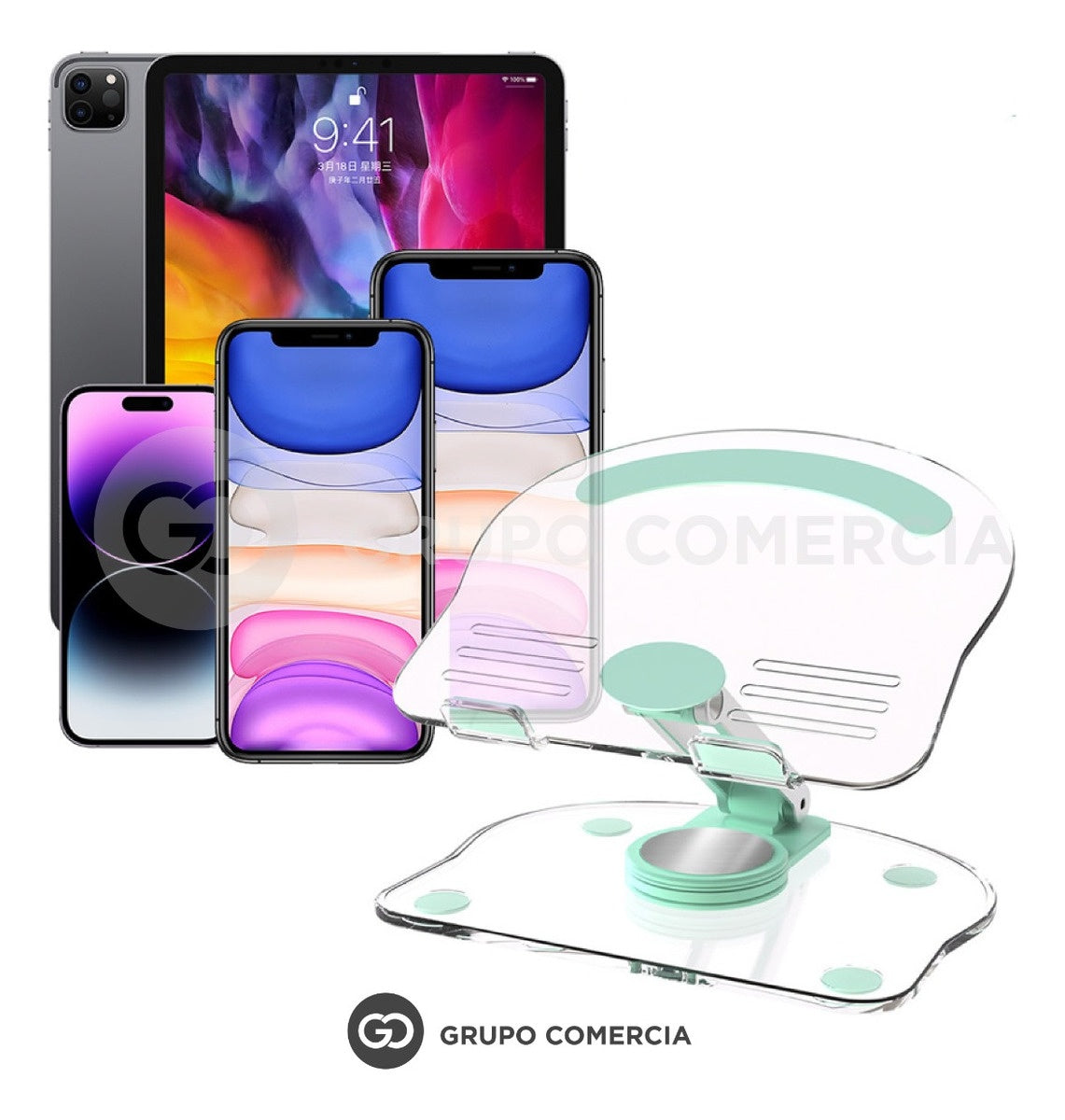 Base Soporte Para Tablet Celular Giratorio 360 Ajustable