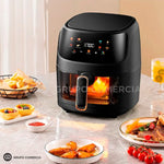 Freidora De Aire 10 Lts Antiadherente Pantalla Digital 2400W Air Fryer