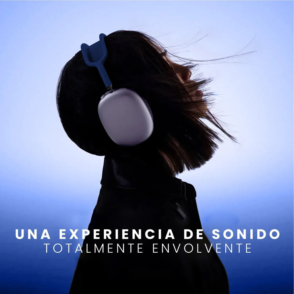 Audifonos Airpods Max 1.1 Replica Magnetica Full Sonido Bluetooth Estuche Azul