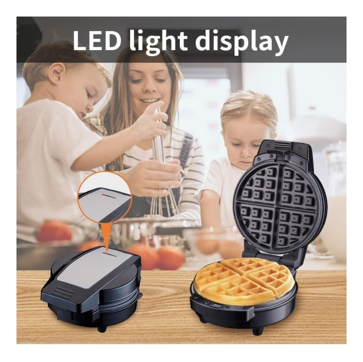 Maquina De Donas Waflera Figuras 3 En 1 Snak Maker 600W