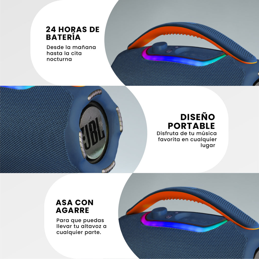Parlante Grande Potente Jbl Boom Box 3 60W Bluetooth Tws Azul Replica 1.1