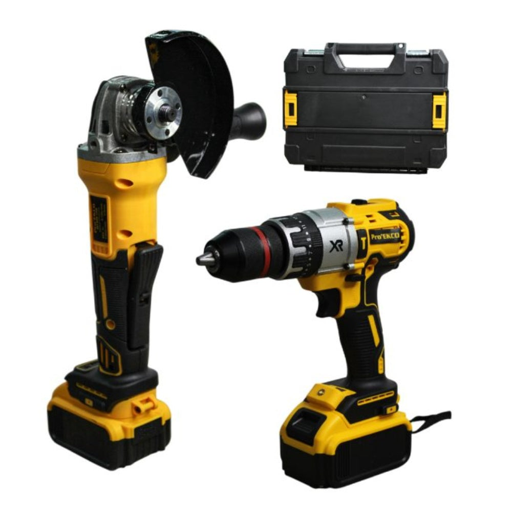 Taladro Con Pulidora Inalambrica 2 Baterias Con Estuche Semi-Profesional