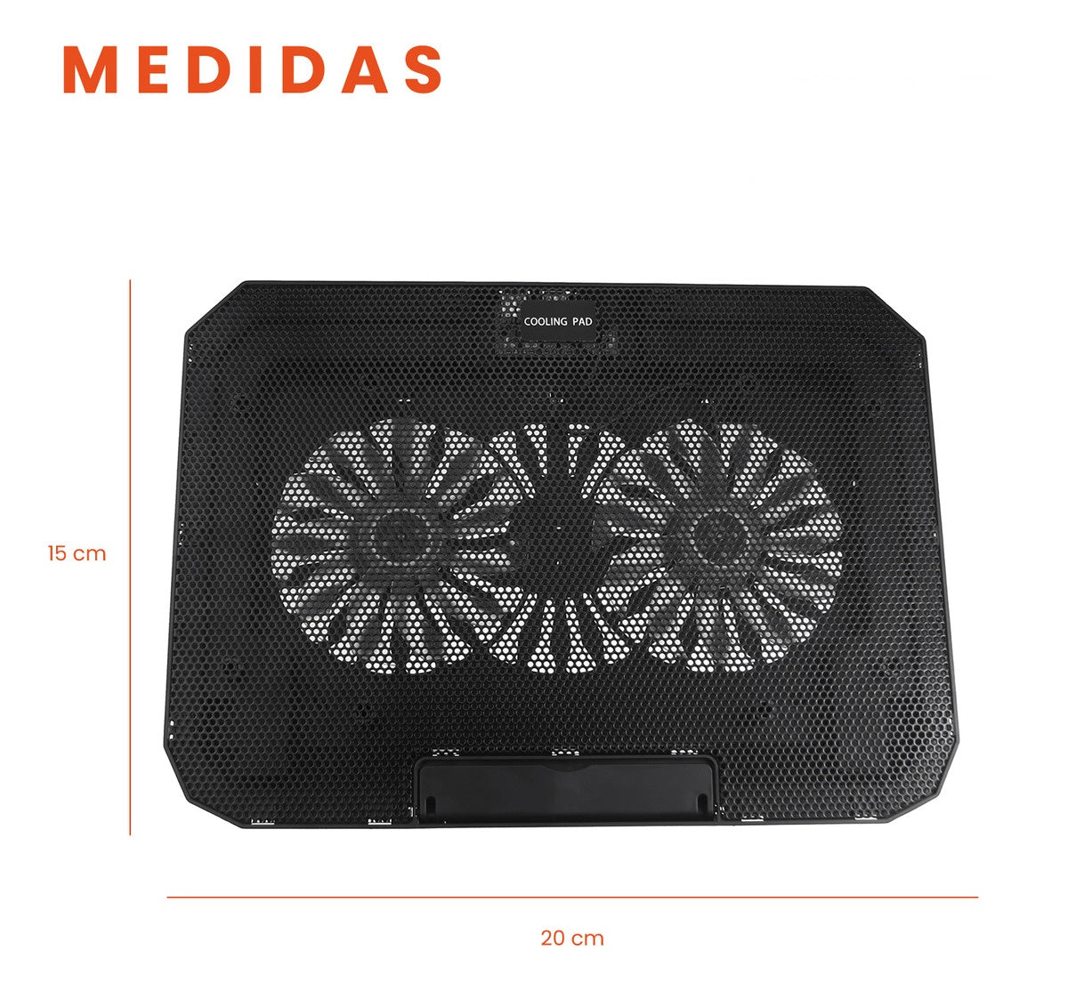 Base Refrigerante Doble Ventilador Soporte Para Computador Laptop Hasta 18>> Ajustable