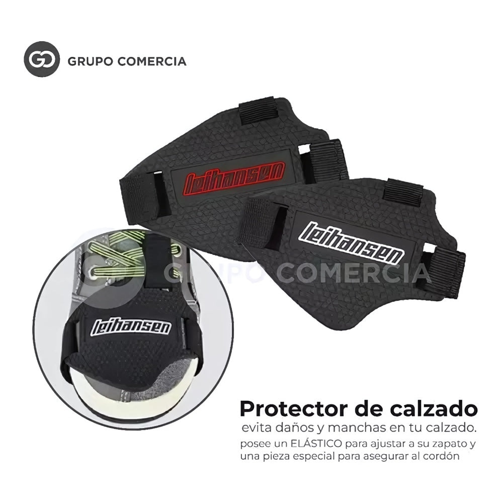 Combo Candado De Disco Con Alarma + Proteccion De Calzado Para Moto
