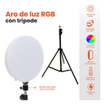 Panel Iluminacion Pro Creacion De Contenido Rgb Ajustable Tripode 2 Metros