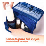 Organizador Cosmetiquera De Maquillaje Impermeable Azul Para Bolsos