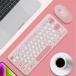 Combo Teclado Pc Mac Mouse Edicion Especial Pink Mikuso