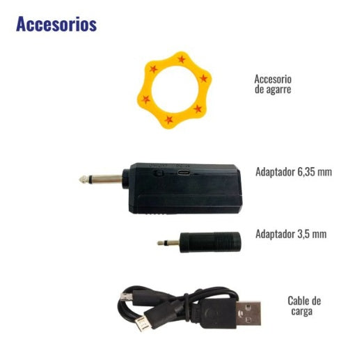 Microfono Karaoke Inalambrico Receptor Universal Recargable