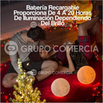Lampara Luna 3D Recargable Colores Galaxia Base + Control