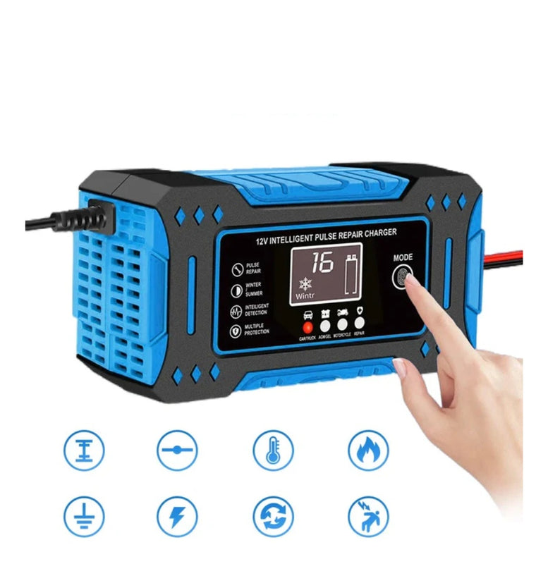 Cargador Iniciador De Bateria Inteligente Para Carros Motos Automoviles 12V