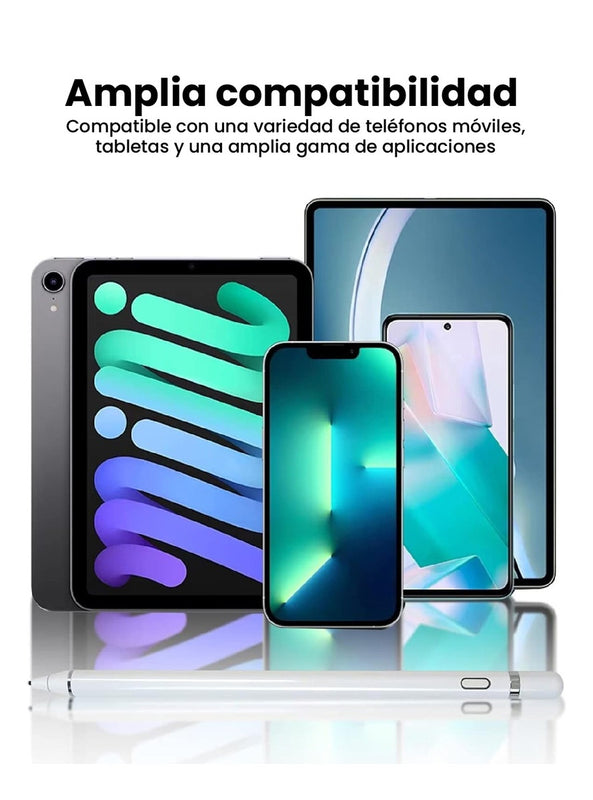 Lapiz Optico Pencil Recargable Para Tablet Celulares 15 Horas Blanco