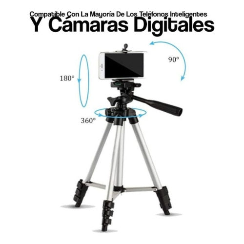 Tripode Con Soporte De Celular Y Control Bluetooth Portable
