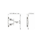 Soporte Para Tv Grandes Extensible Doble Nb North P6 De 40 A 75 Color Negro