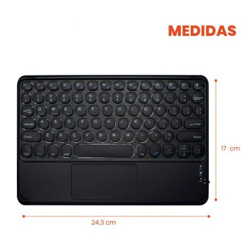 Teclado Pc Mac Tv Bluetooth Touchpad Black Tetra Pak Innovo