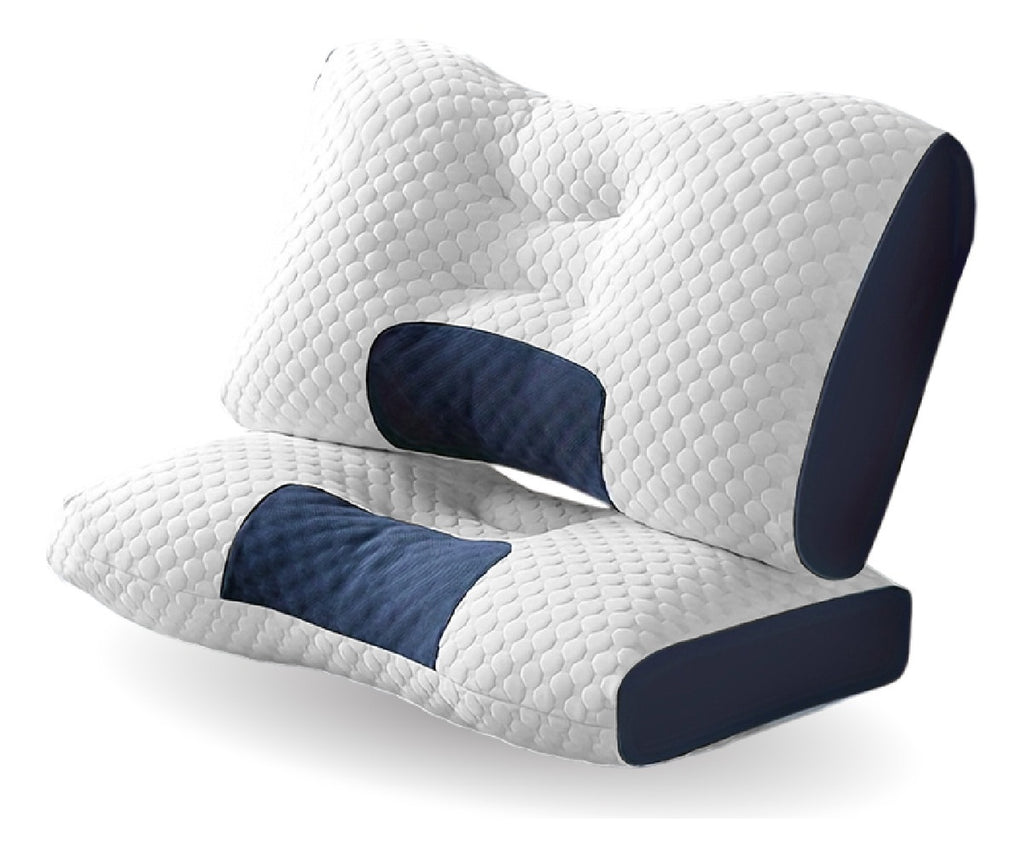 2 Almohadas Semi Ortopedicas Alto Confort Cervical Antiacaros