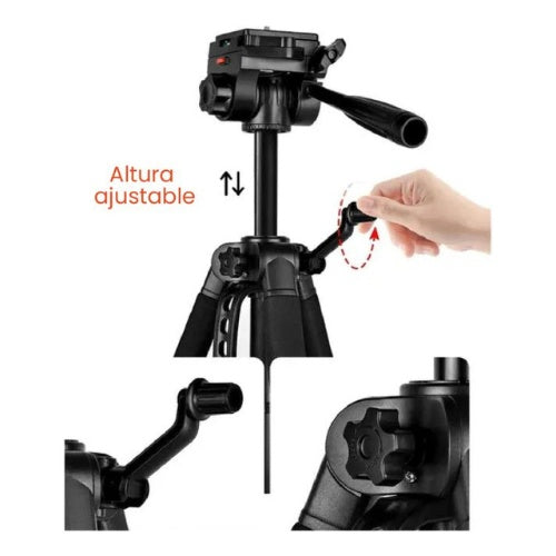 Tripode Profesional Grande 170Cm Con Estuche Trepod F-580