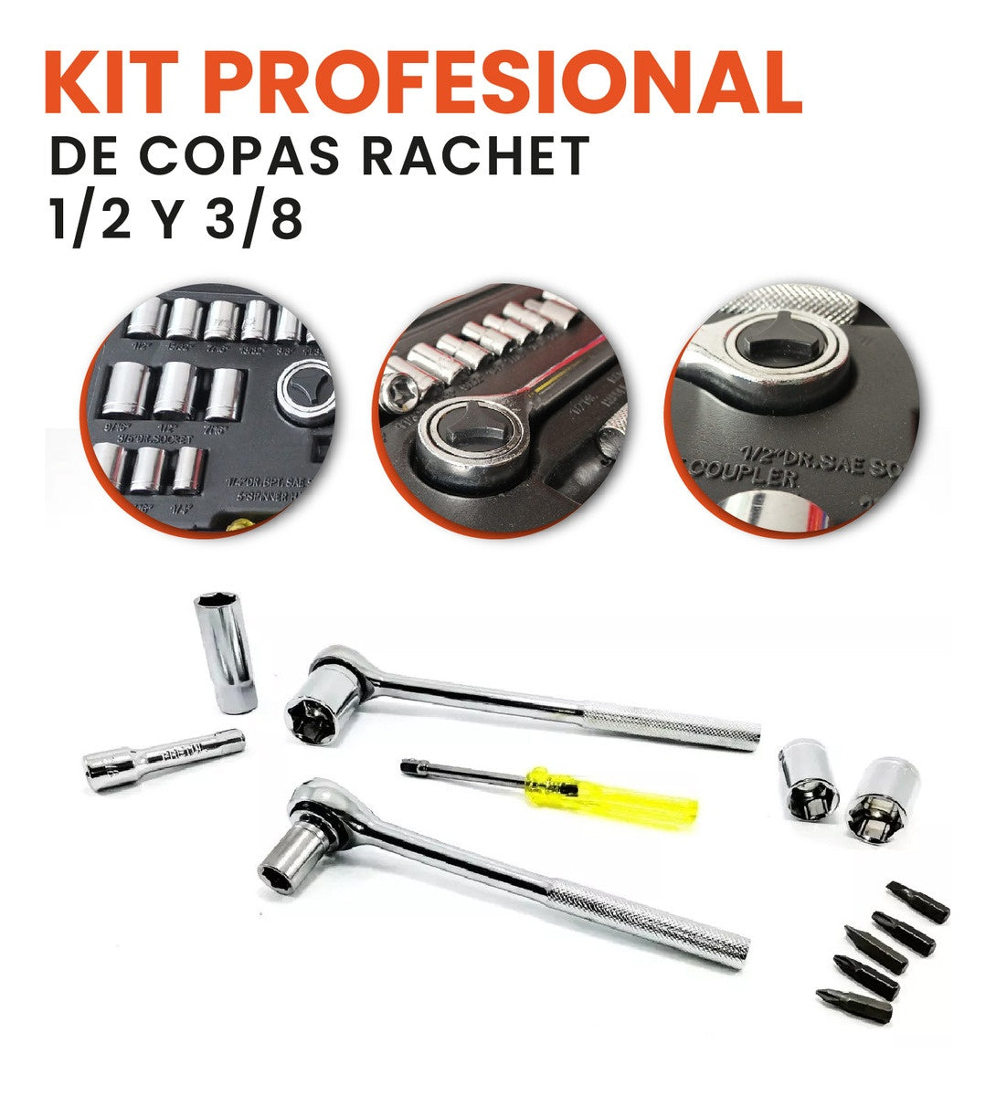 Juego De Copas Herramienta Rache 52 Piezas Con Estuche Innovo