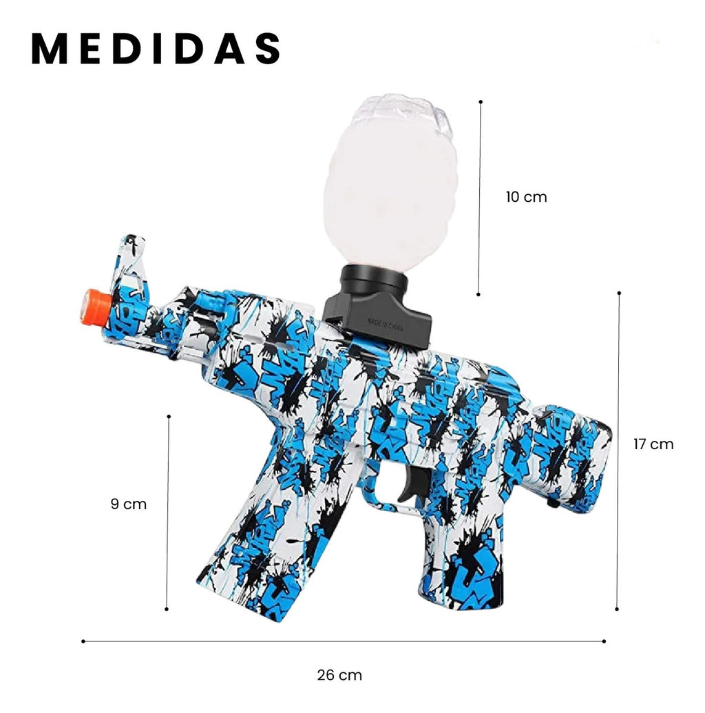 Pistola De Hidrogel Juguete Ak47 Recargable Con 100.000 Orviz Multicolor