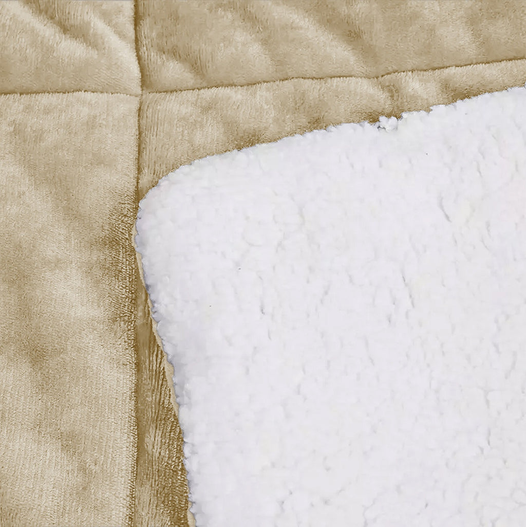 Cubrelecho Plumon Termico Doble Funda Almohadas Cama Doble Inn Home Beige Cream