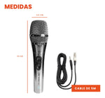 Microfono Karaoke Profesional Metalico De Cable