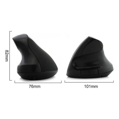 Mouse Inalambrico Ergonomico Vertical Tunel Carpiano Color Negro