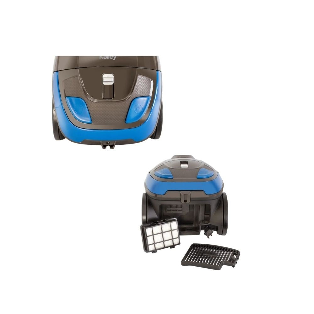 Aspiradora Kalley 1000W Con Bolsa 2L Filtro Hepa Hogar Potente Y Compacta