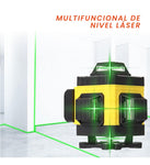 Nivel Laser 4D 16 Lineas Autonivelante 2 Baterias Con Accesorios Profesional Estuche