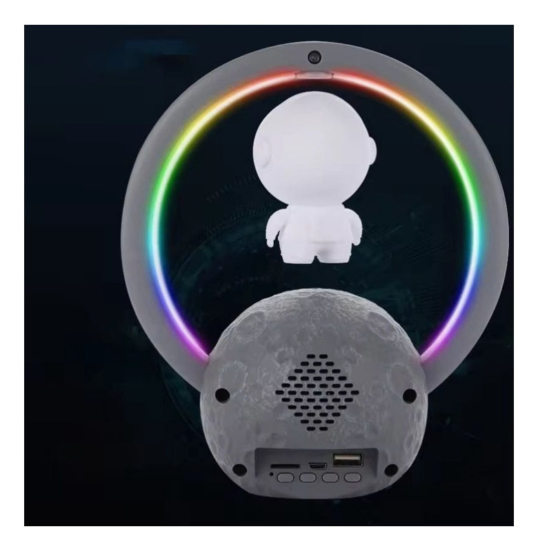 Lampara Astronauta Flotante Con Parlante Bluetooth 5.0 Luz Multicolor Rgb Decoracion